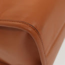 MCM Hand Bag Leather 2way Brown Silver Auth mr659-15