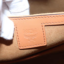 MCM Hand Bag Leather 2way Brown Silver Auth mr659-17