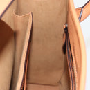 MCM Hand Bag Leather 2way Brown Silver Auth mr659-18