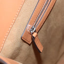 MCM Hand Bag Leather 2way Brown Silver Auth mr659-21