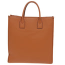 MCM Hand Bag Leather 2way Brown Silver Auth mr659-2