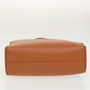 MCM Hand Bag Leather 2way Brown Silver Auth mr659-5