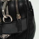 PRADA Shoulder Bag Nylon Black Silver BR2162 Auth mr669V-18