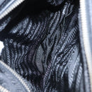PRADA Shoulder Bag Nylon Black Silver BR2162 Auth mr669V-22