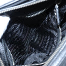 PRADA Shoulder Bag Nylon Black Silver BR2162 Auth mr669V-26