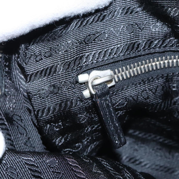 PRADA Shoulder Bag Nylon Black Silver BR2162 Auth mr669V