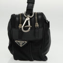 PRADA Shoulder Bag Nylon Black Silver BR2162 Auth mr669V-4