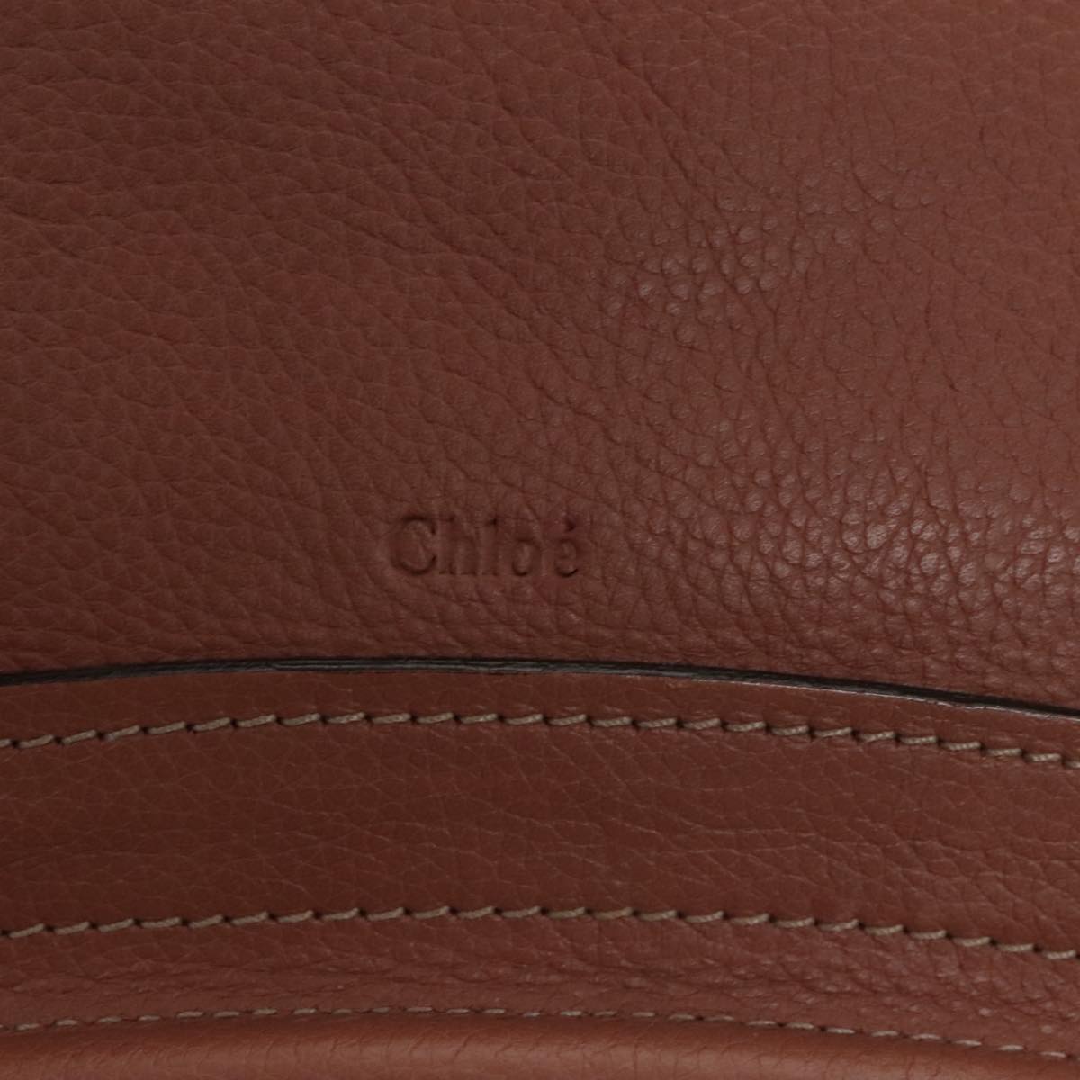 Chloe Paraty Hand Bag Leather 2way Pink Gold Auth mr676