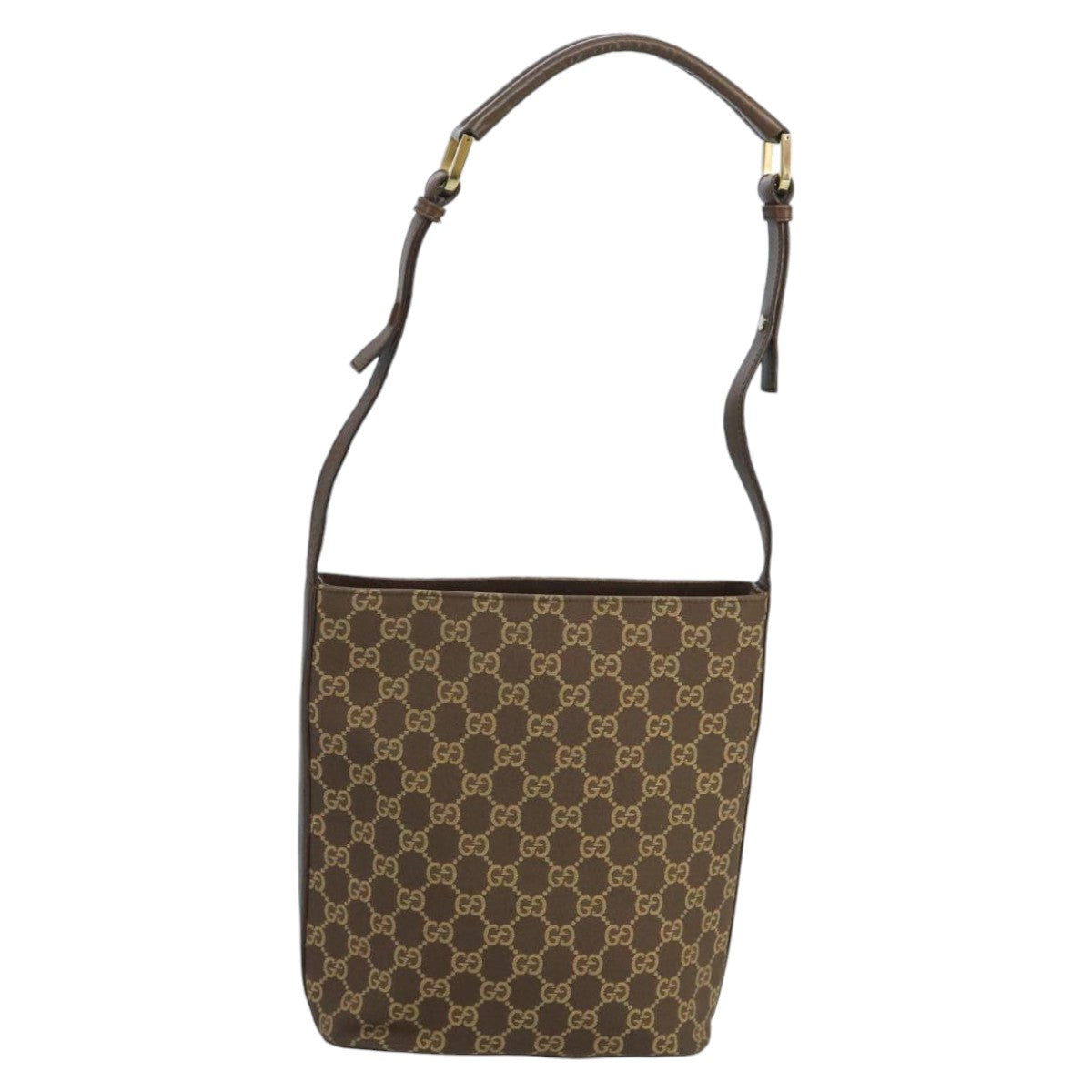 GUCCI GG Canvas Shoulder Bag Brown Auth mr678