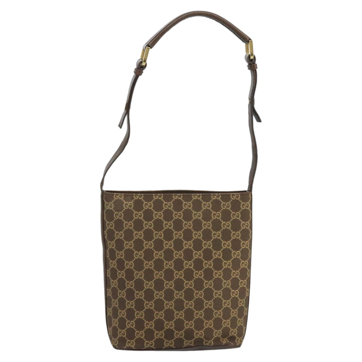 GUCCI GG Canvas Shoulder Bag Brown Auth mr678 - 0