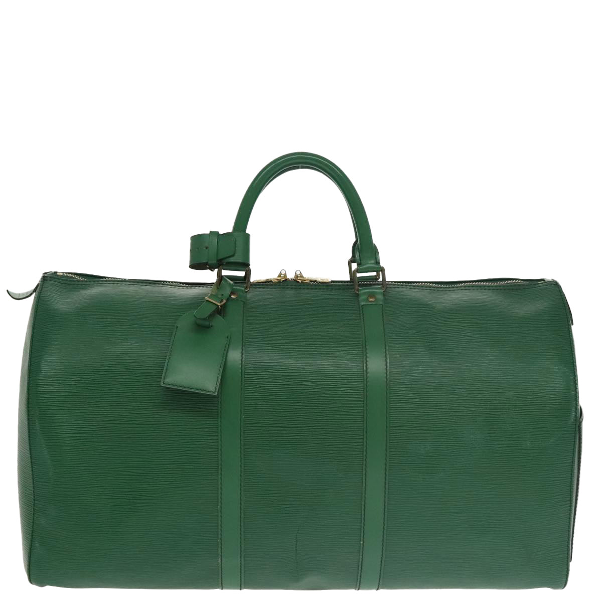 LOUIS VUITTON Epi Keepall 50 Boston Bag Green M42964 LV Auth mr679