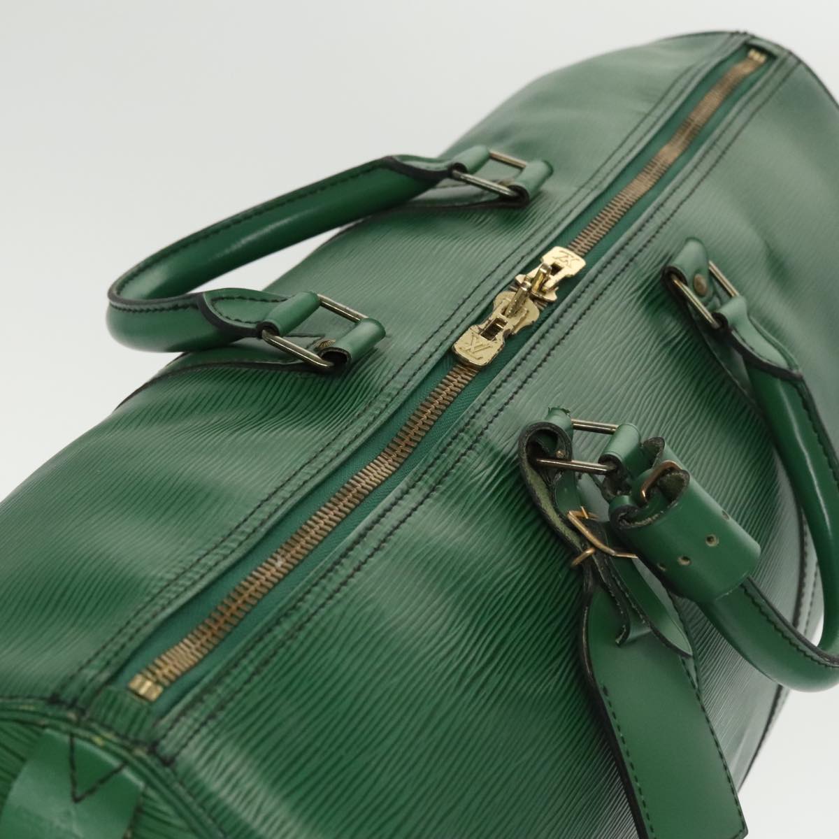 LOUIS VUITTON Epi Keepall 50 Boston Bag Green M42964 LV Auth mr679