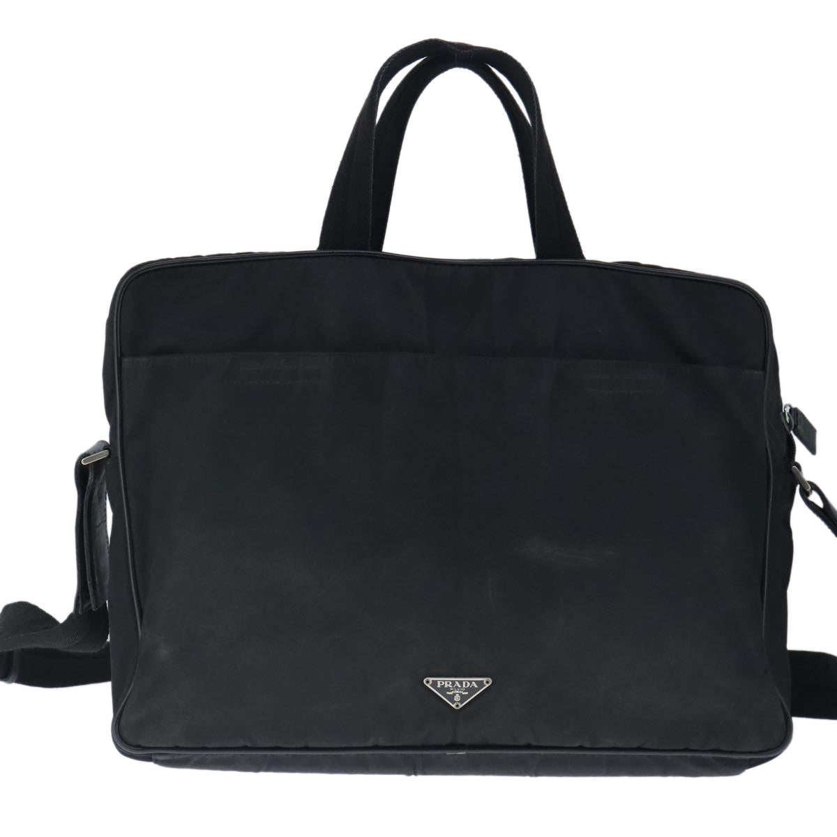 PRADA Hand Bag Nylon 2way Black Auth mr689