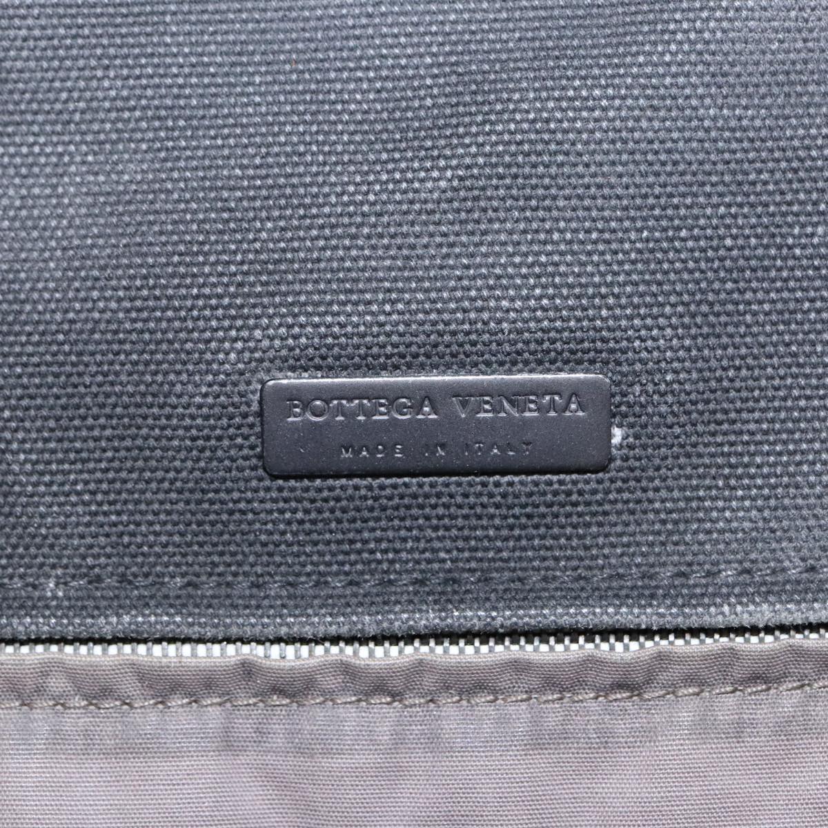 BOTTEGA VENETA INTRECCIATO Hand Bag Canvas Leather Black Auth mr697