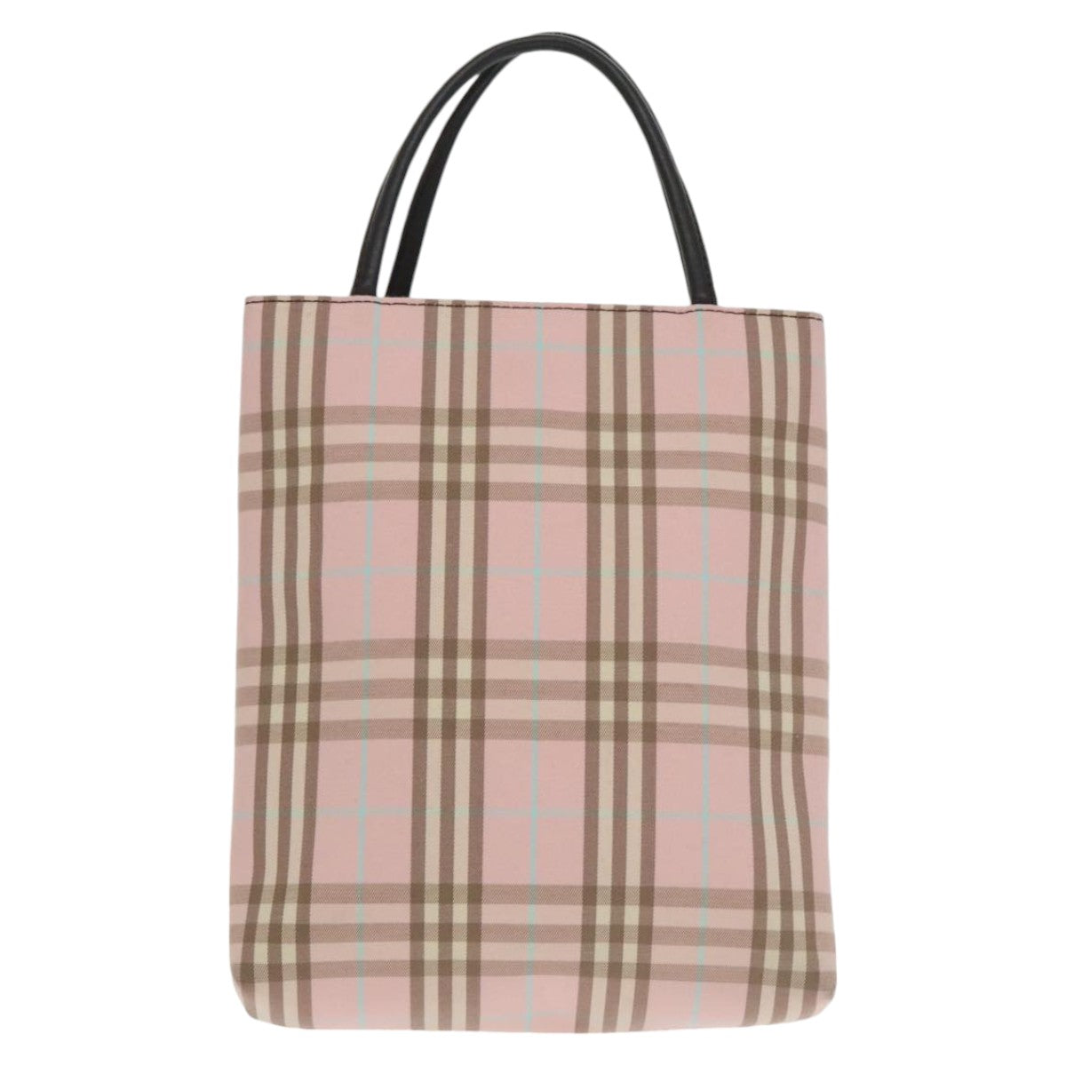 BURBERRY Nova Check Hand Bag Canvas Pink Auth mr703 - 0