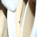 GUCCI Hand Bag Leather White Gold Auth mr709-11