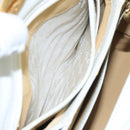 GUCCI Hand Bag Leather White Gold Auth mr709-23