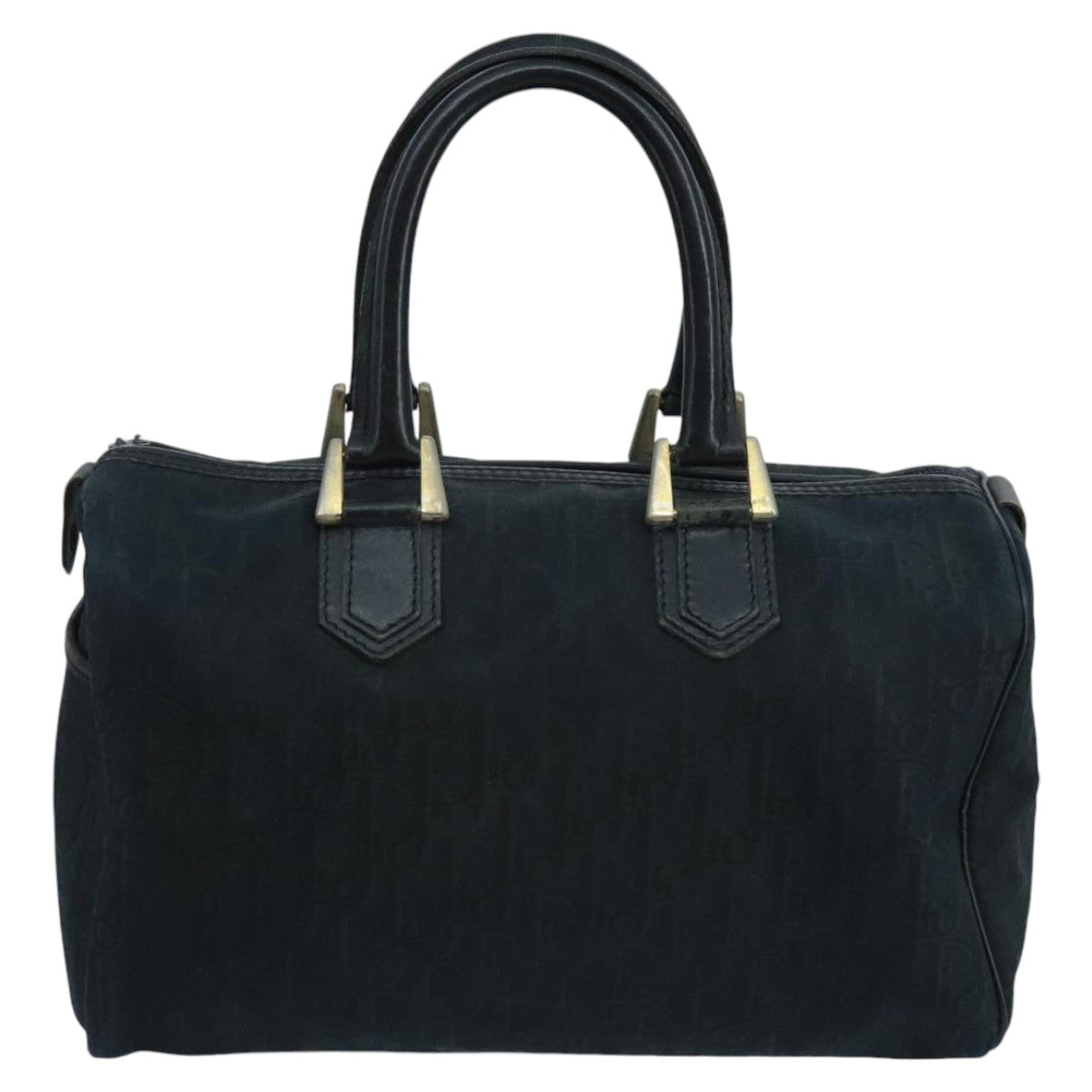 Christian Dior Trotter Canvas Boston Bag Navy Auth mr713 - 0