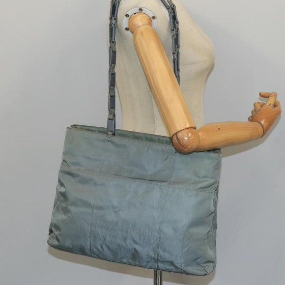 PRADA Tote Bag Nylon Gray Auth mr715
