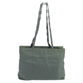 PRADA Tote Bag Nylon Gray Auth mr715 - 0