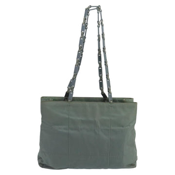 PRADA Tote Bag Nylon Gray Auth mr715 - 0