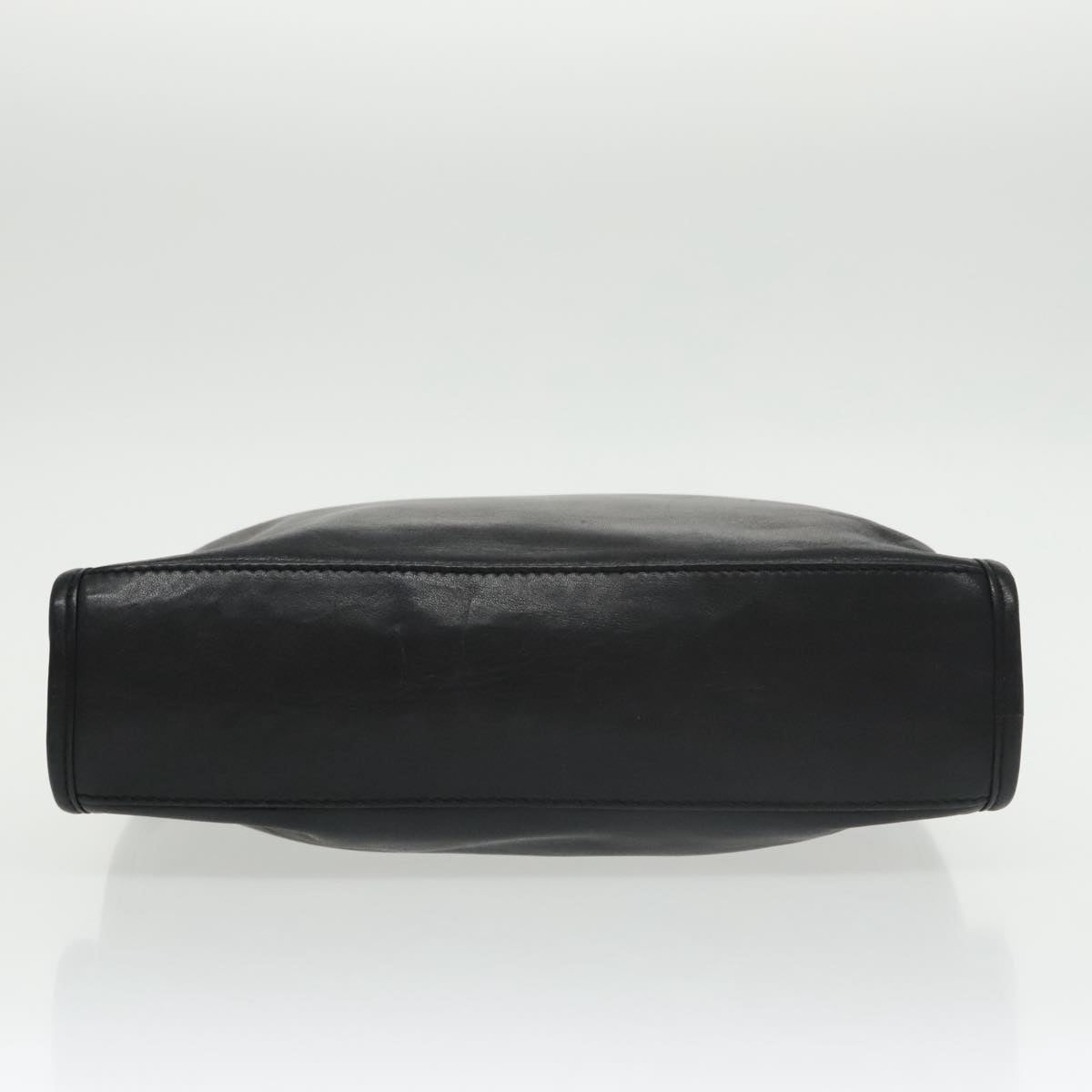 LOEWE Anagram Clutch Bag Leather Black Auth mr723