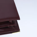 CARTIER Must Line Shoulder Bag Leather Bordeaux Gold Auth mr732-16