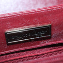 CARTIER Must Line Shoulder Bag Leather Bordeaux Gold Auth mr732-18