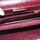 CARTIER Must Line Shoulder Bag Leather Bordeaux Gold Auth mr732-11