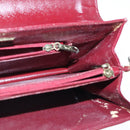 CARTIER Must Line Shoulder Bag Leather Bordeaux Gold Auth mr732-19