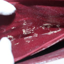 CARTIER Must Line Shoulder Bag Leather Bordeaux Gold Auth mr732-12