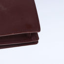 CARTIER Must Line Shoulder Bag Leather Bordeaux Gold Auth mr733-17