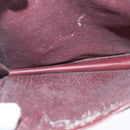 CARTIER Must Line Shoulder Bag Leather Bordeaux Gold Auth mr733-11