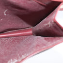 CARTIER Must Line Shoulder Bag Leather Bordeaux Gold Auth mr733-19