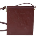 CARTIER Must Line Shoulder Bag Leather Bordeaux Gold Auth mr733-2