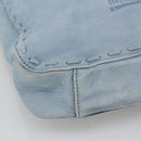 Burberrys Blue Label Shoulder Bag Leather Light Blue Auth mr745-15