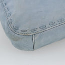 Burberrys Blue Label Shoulder Bag Leather Light Blue Auth mr745-9