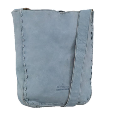 Burberrys Blue Label Shoulder Bag Leather Light Blue Auth mr745