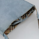 Burberrys Blue Label Shoulder Bag Leather Light Blue Auth mr745-6