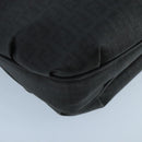 FENDI Zucchino Canvas Shoulder Bag Black Auth mr746-14