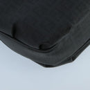 FENDI Zucchino Canvas Shoulder Bag Black Auth mr746-16