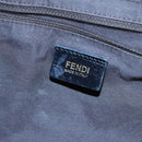 FENDI Zucchino Canvas Shoulder Bag Black Auth mr746-10