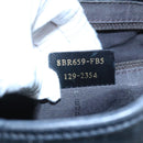 FENDI Zucchino Canvas Shoulder Bag Black Auth mr746-12