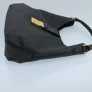 FENDI Zucchino Canvas Shoulder Bag Black Auth mr746-3