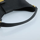 FENDI Zucchino Canvas Shoulder Bag Black Auth mr746-7