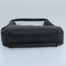 FENDI Zucchino Canvas Shoulder Bag Black Auth mr746-5