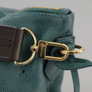 LOUIS VUITTON Mahina Selene MM Shoulder Bag Leather Blue Lagon M93986 Auth mr766-19