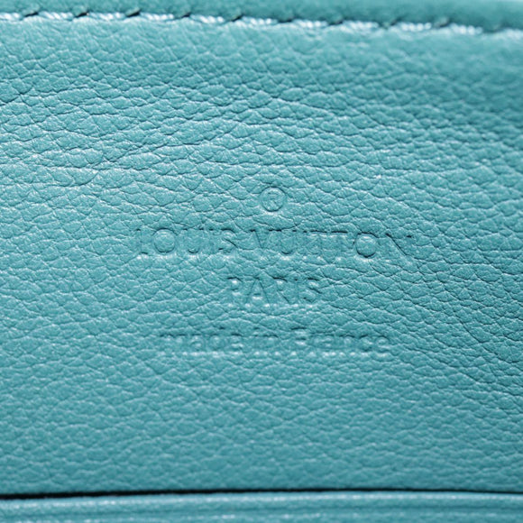 LOUIS VUITTON Mahina Selene MM Shoulder Bag Leather Blue Lagon M93986 Auth mr766