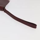 CARTIER Clutch Bag Leather Suede 2Set Bordeaux Auth mr782-14