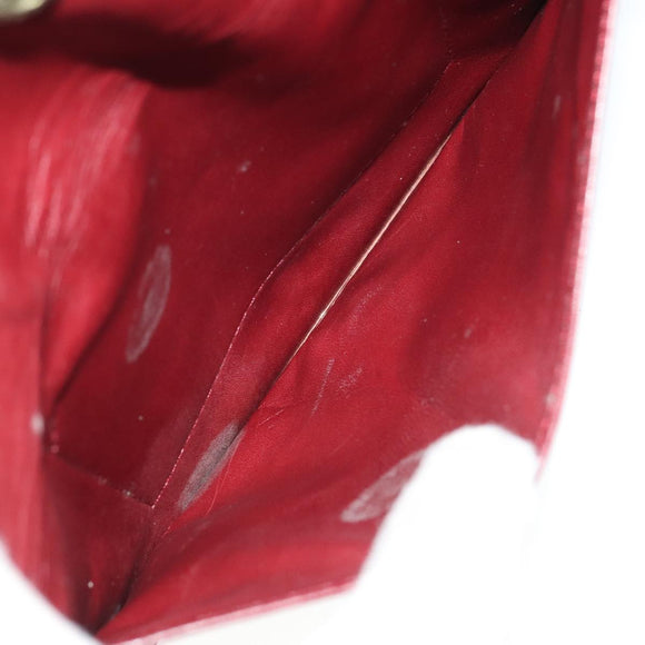 CARTIER Clutch Bag Leather Suede 2Set Bordeaux Auth mr782